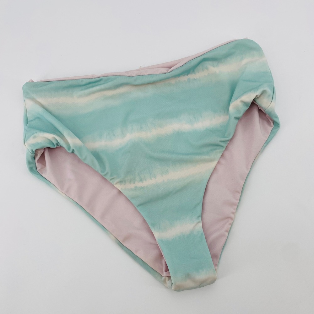 Carve Designs Bikini Bottoms Womens Size Medium Pink Aqua‎ Reversible High Waist